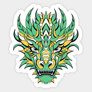 Head of green dragon Sticker